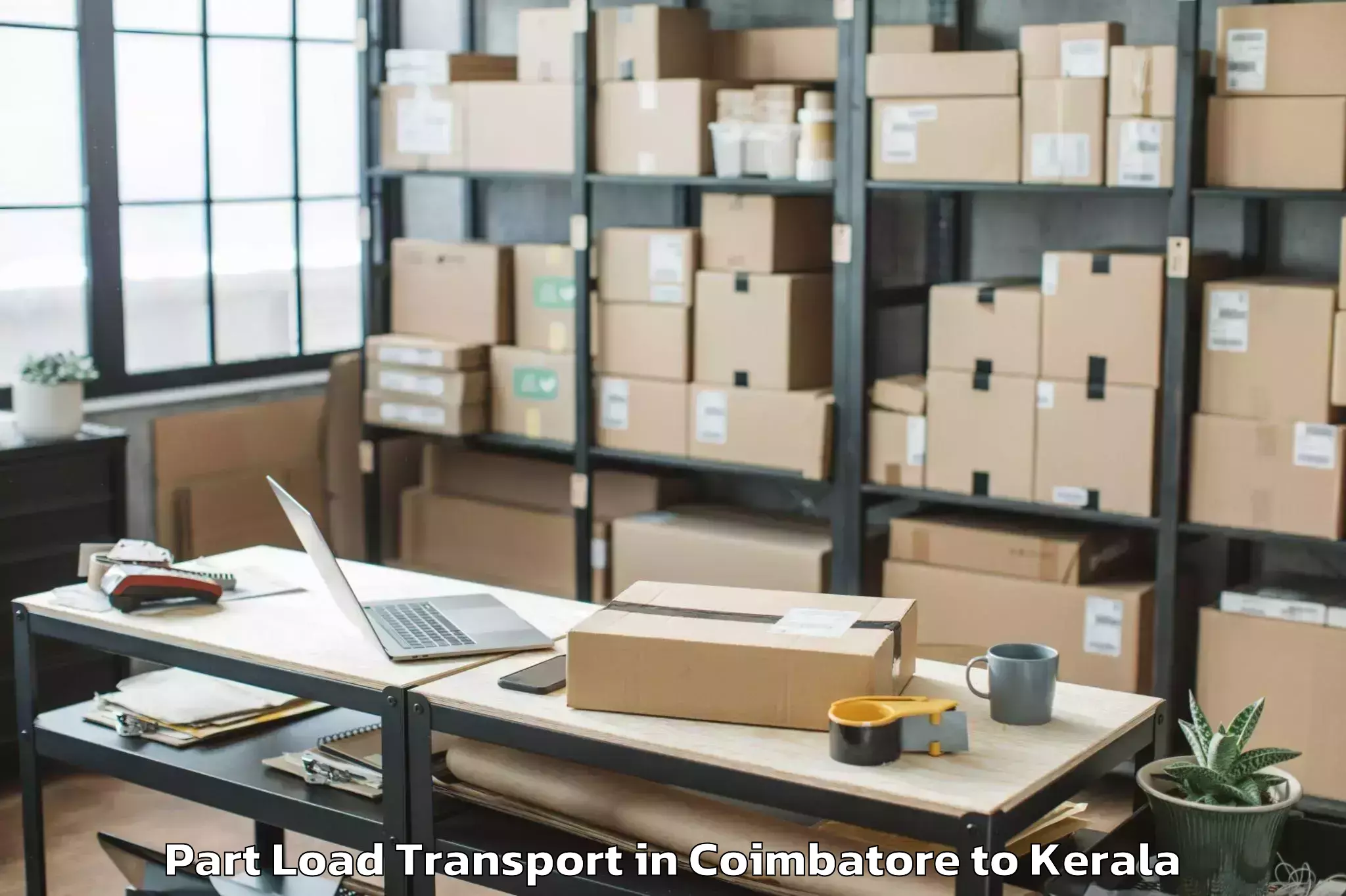 Reliable Coimbatore to Valavoor Part Load Transport